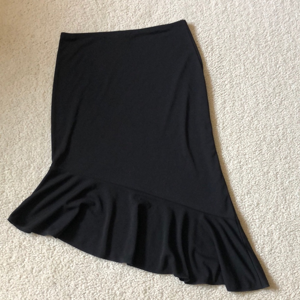 Black ruffle skirt